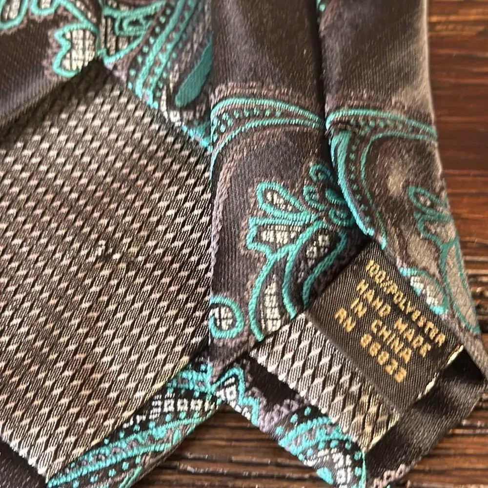 Valerio Garati Black / Teal Paisley Tie